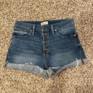Madewell High-Rise Blue Jean Shorts